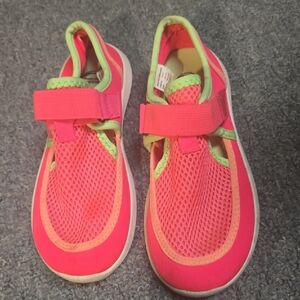 Vibrant Pink and Green Kids Shoes